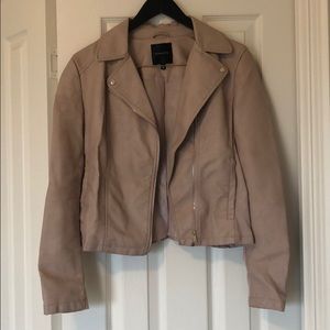 Dynamite Blush Faux Leather Jacket